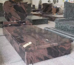 European Style Funeral Indian Aurora Granite Tombstone Gravestone Monument Headstone