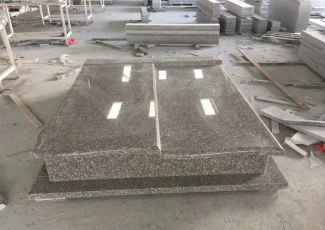Original G664 Brown Granite Poland Style Tombstone