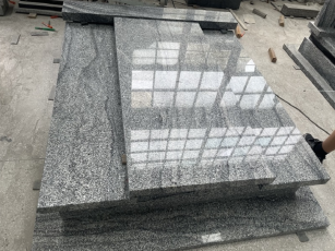 Poland Style Viscount White Granite Tombstone