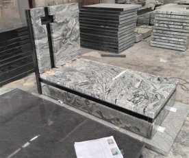 New Heart Shaped India Viscount White Granite Tombstone