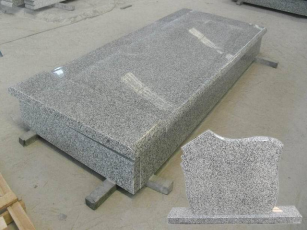 Bianco Tarn G603 Granite Slovakia Single Tombstone