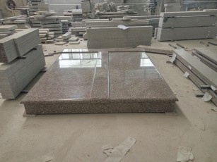 Coffee Brown G664 Granite Double Tombstone