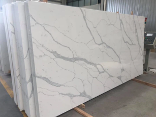 Calacatta White Quartz Stone Slab Price For Sale