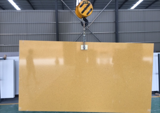 Crystal Yellow Quartz Stone Slabs Artificial Stone Slabs