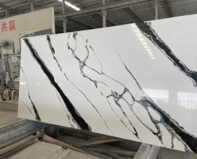 Calacatta Panda Quartz Stone Kitchen Countertop Quartz Slab