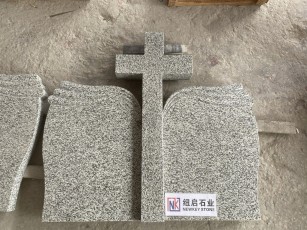 G623 Granite Double Monument &Tombstone -Romania Style