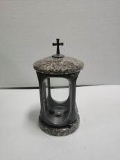Romanian Style Brown Star G664 Granite Lamps with Cross