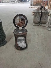 European Design Cemetery Lantern Funerary Granite Lamp for Cemetery Use