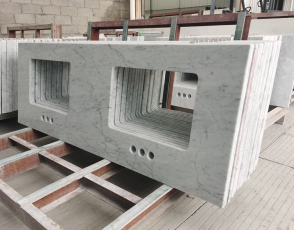 Custom Carrara White Marble Countertops Bathroom Countertop