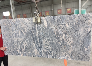 China Juparana Grey Granite Stone Kitchen Island Countertop