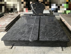 Bahama Blue Vizag Blue Slovakia Style Granite Double Tombstone