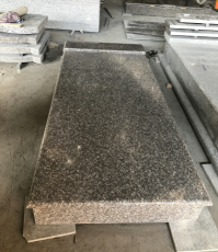 Coffee Pink G664 Granite Single Tombstone | Slovakia Style Cemetery Headstone