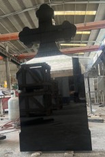 Romanian Style Absolute Black / Premium Black Granite Monuments