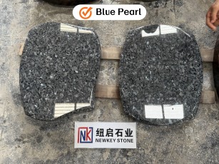 Wholesale Blue Pearl Granite Headstone for Hungary